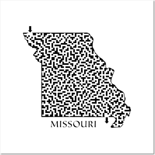 State of Missouri Maze Posters and Art